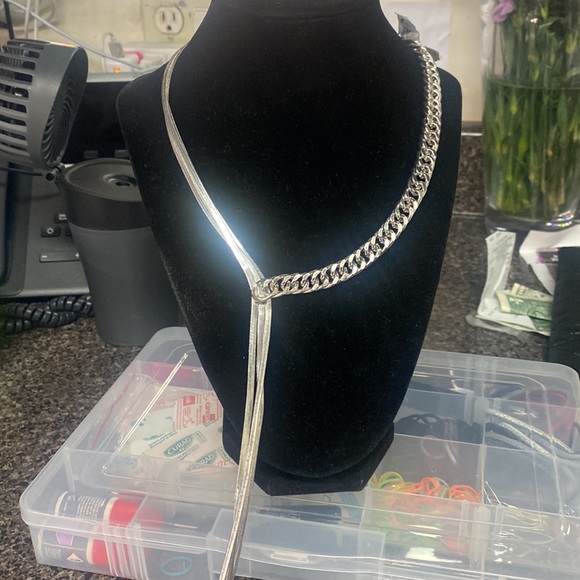 NWT!! FREE PEOPLE! Silver Edge of Romance necklace!!!!! - Picture 3 of 3